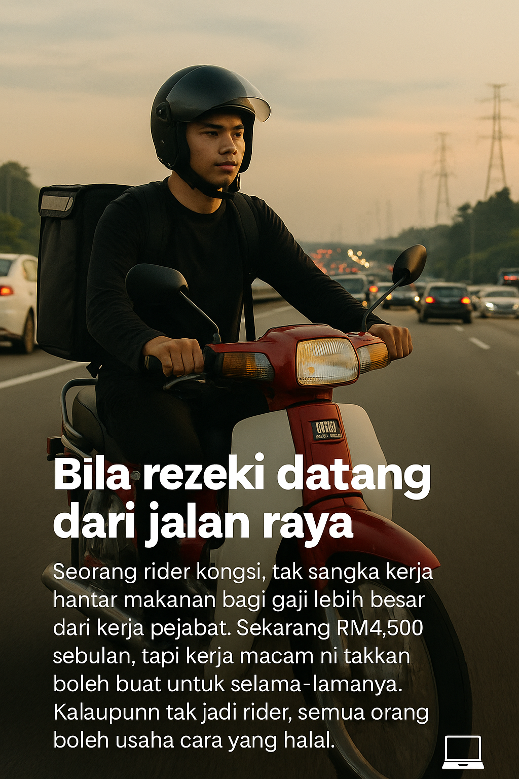 Rider Malaysia berkongsi kisah rezeki dari jalan raya selepas kerja hantar makanan beri pendapatan tinggi.
